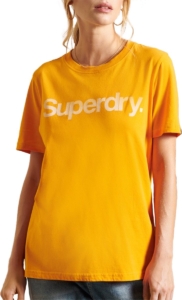Superdry Dames tshirt Core-logo T-shirt Geel