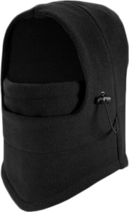 Fleece Bivakmuts Wintermuts Motormasker Balaclava Wintersport Unisex Zwart
