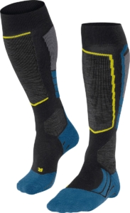 FALKE SK2 warm dik wol functioneel materiaal skisokken heren Zwart