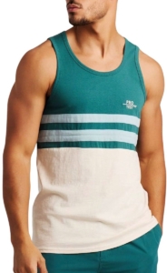 Protest PRTIspa Tanktop Heren Normale pasvorm Ronde hals Mouwloos Turquoise