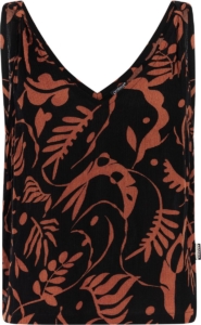 Protest PRTCrazy Spaghetti top Dames Spaghetti bandjes V hals Loose fit Bruin