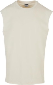 Urban Classics Open Edge Mouwloze top 4XL Ivoorkleurig