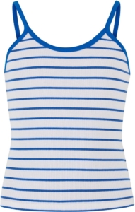 Urban Classics Striped Rib Basic Tanktop Kinderen Kids 146/152 Wit