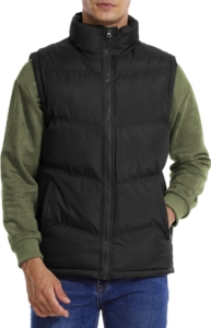 MEETHOO Outdoor/Werk Casual Bodywarmer Heren -Outdoorkleding/Werkkleding Jas Heren Mouwloze -2XL Zwart