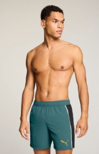 Puma Zwembroek Heren Mid Shorts Crinkle T7 Emerald Zwart