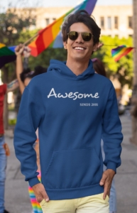 2005 Verjaardagscadeau heren Hoodie heren met capuchon Awesome Hoodies Blauw
