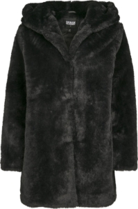 Urban Classics Hooded Teddy Kinder Jas Kids 158 Zwart
