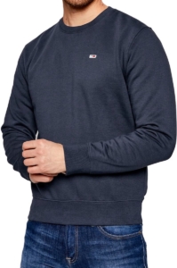 Tommy Jeans Regular fleece crew neck S Blauw