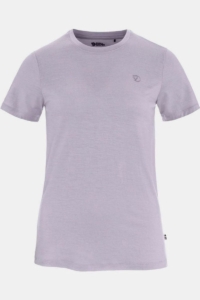 FJALLRAVEN Abisko wool logo ss W 84101 555 dark S Lavender Mist