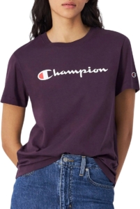 Champion Big Logo Jersey Shirt Dames Paars