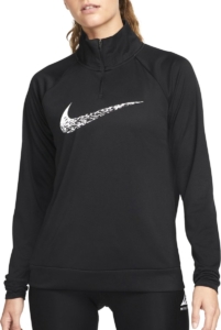 Nike Dri-FIT Swoosh Run Half-zip Top Sporttop Vrouwen Zwart