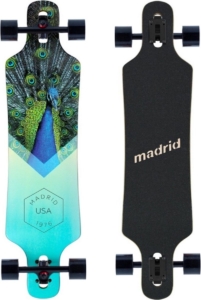 Madrid Spade Peafowl Longboard 39 Blauw