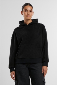 Urban Classics Jacquard Velvet Oversized Hoodie/trui XL Zwart