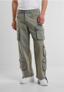Urban Classics Multi Pocket Cargobroek Taille 33 inch Blauw
