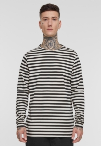 Urban Classics Regular Stripe Longsleeve shirt S Beige