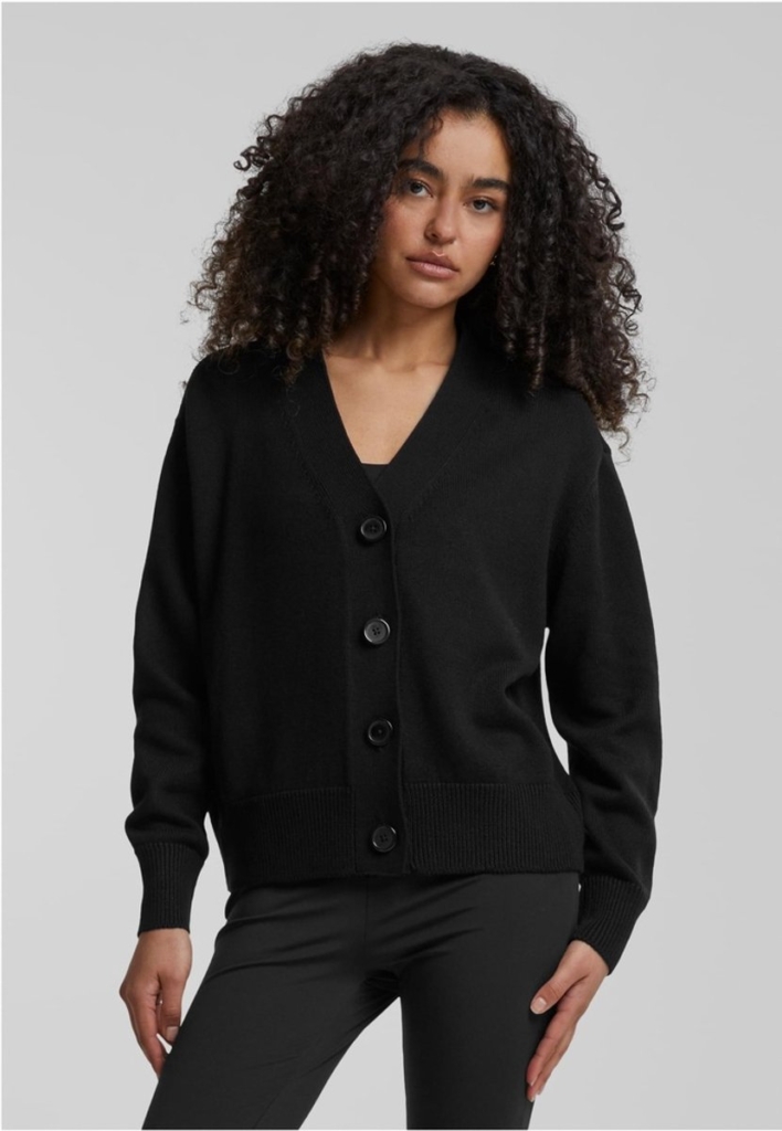 Urban Classics Rib Cardigan XS Zwart