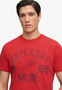 Superdry T-shirt Vintage Prep Relax Tee M1012363a 54i Flare Mannen Rood