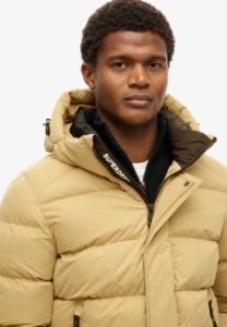 Superdry Onze Sport-pufferjas van microvezel met capuchon Heren Gewatteerde jassen Rock Stone