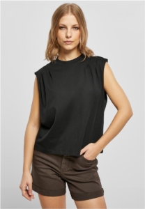 Urban Classics Orgnaic Heavy Pleated Shoulder Mouwloze top 4XL Zwart