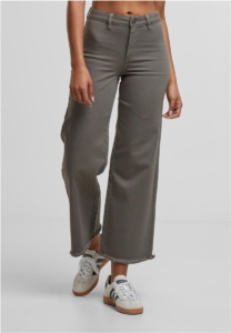 Urban Classics Damen Jeanshosen Ladies Relaxed Straight Fit TB7546 -29 Olijf