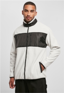 Urban Classics Patched Micro Fleece Jacket L Grijs