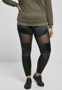 Urban Classics Shiny Tech Mesh Legging XS Zwart