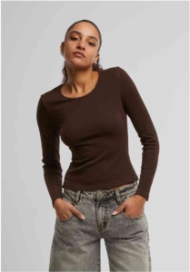 Urban Classics Heat slim Longsleeve top 4XL Bruin