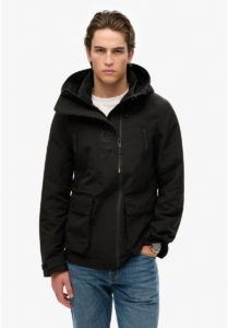 Superdry Capuchon Ultimate Geborduurde Windbreaker Heren Zwart