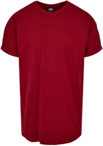 Urban Classics Long Shaped Turnup Tee Heren T-shirt – XXL Rood