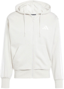 Adidas Essentials 3 Stripes Fleece Sweatshirt Met Rits M Regular Man Beige