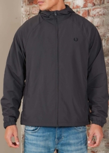 Fred Perry Hooded shell jacket anchor Grijs