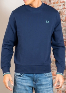 Fred Perry Crew neck sweatshirt tennis snow deep Blauw