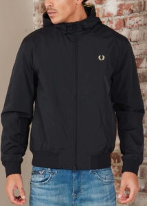 Fred Perry Hooded brentham jacket Zwart