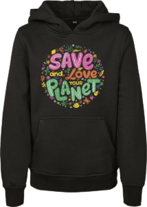 Mister Tee Save And Love Kinder hoodie/trui Kids 122 Zwart