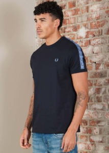 Fred Perry Contrast tape ringer t-shirt ace Blauw