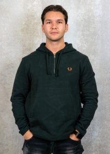 Fred Perry Hooded Smock Sweatshirt Groen