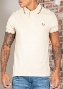 Fred Perry Twin tipped polo Oatmeal Warm Stone Shaded Stone
