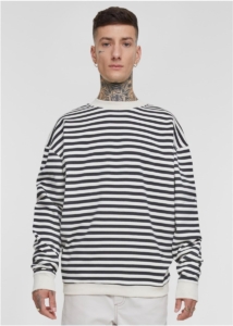 Urban Classics Striped Crewneck sweater/trui S Beige