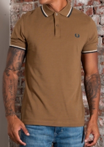 Fred Perry Twin tipped polo Shaded Stone Ecru Dark Petrol