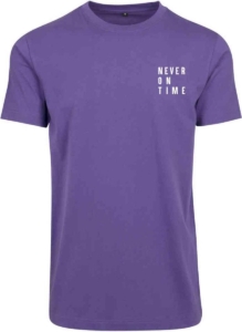Urban Classics Never On Time Dames T-shirt M Paars