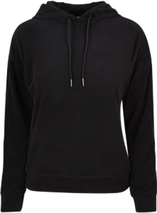 Urban Classics Velvet Rib Hoodie/trui M Zwart