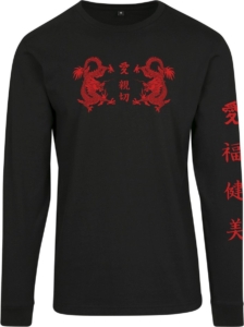 Mister Tee Chinese Letters Longsleeve top XS Zwart