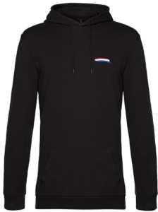Eizook Unisex Hoodie Nederlandse Vlag Zwart