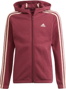 Adidas 3 Striker Fl Sweatshirt Met Rits 4-5 Years Jongen Victory Crimson / Halo Blush