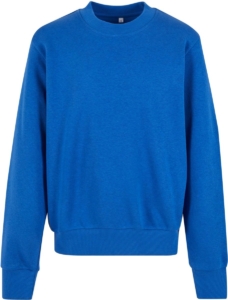 Urban Classics Light Terry Crew Sweater/trui kinderen Kids 134/140 Blauw