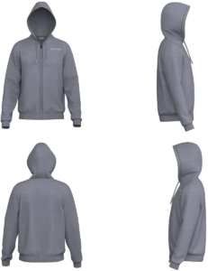 Hoodie Kappa Gruffio Grijs