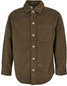 Urban Classics Corduroy Overhemd Kinderen Kids 110/116 Olijfgroen
