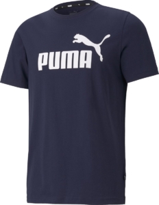 PUMA ESS Logo Tee Heren T-shirt Donkerblauw