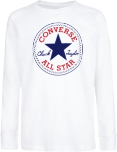 T-shirt met lange mouwen voor babyjongens Converse Chuck Patch Wit