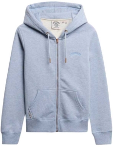 Superdry Essential Logo hoodie met rits Dames Hoodies Blauw